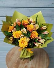 Букет цветов из:  Альстромерии и Розы в Нытве