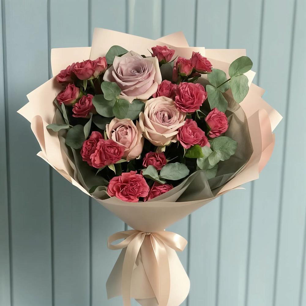 Букет цветов из: Гвоздики и Розы в Нытве