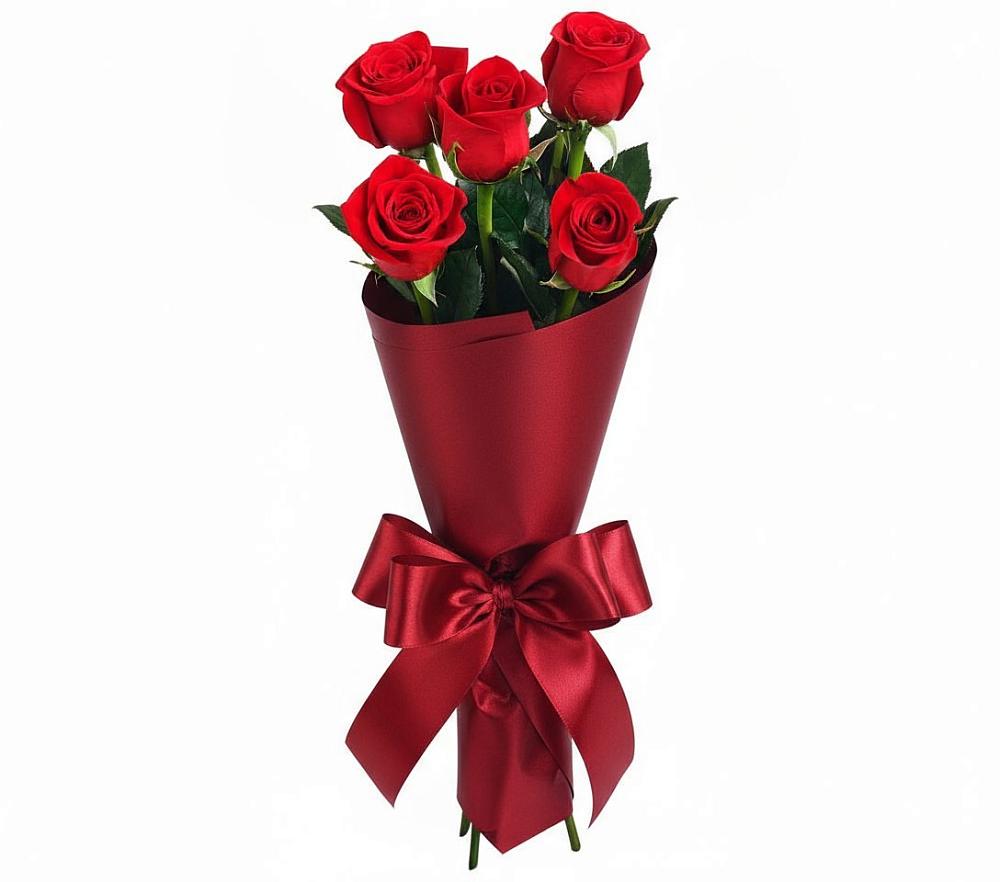Букет 5 Красных роз Эдлесс Лав в Нытве