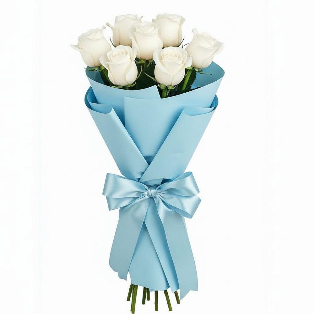 Букет 7 белых роз Проуд в Нытве