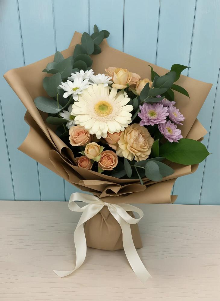 Букет цветов из: Герберы и Хризантемы в Нытве