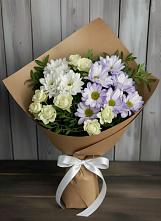 Букет цветов из:  Хризантемы и Розы в Нытве