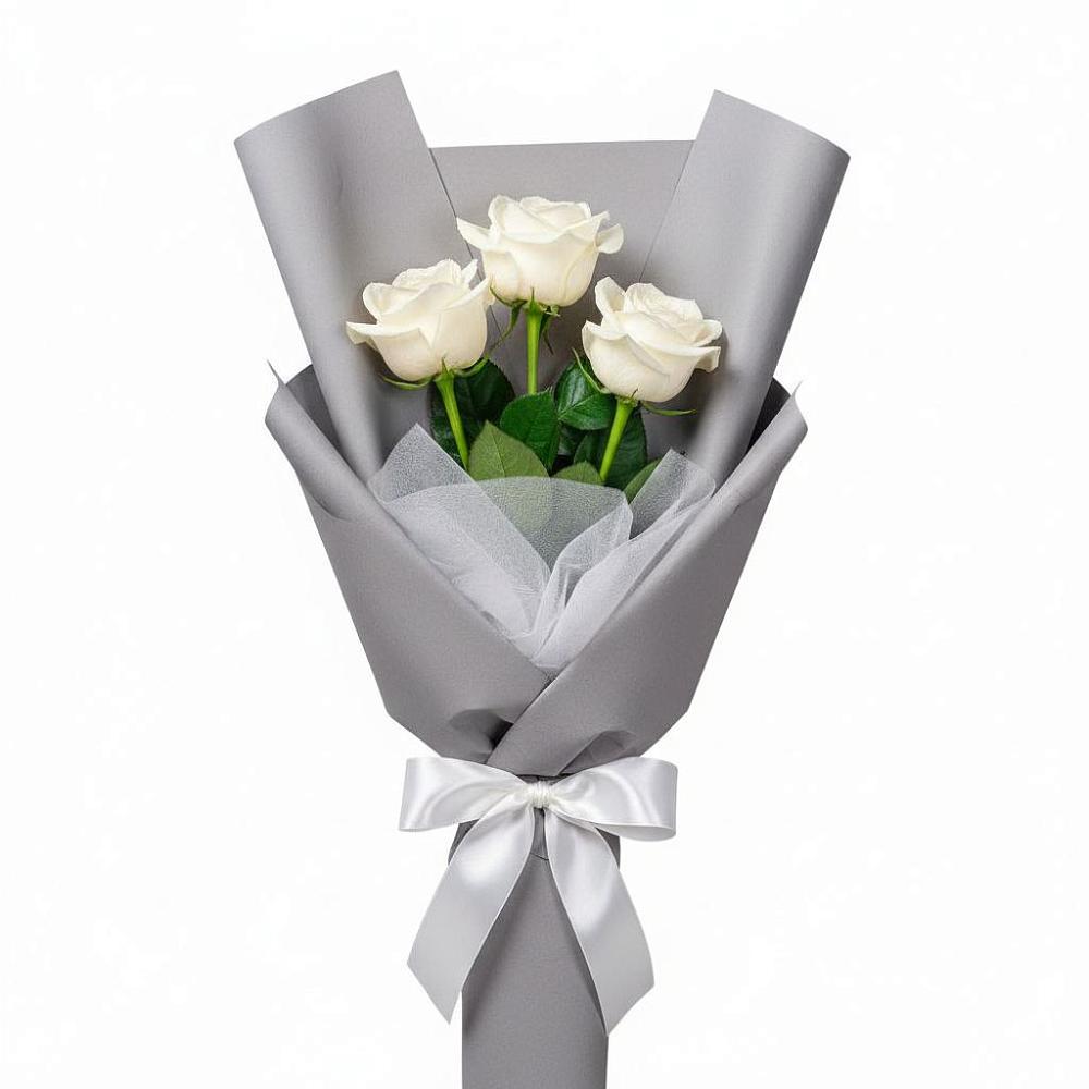 Букет 3 белые розы в Нытве