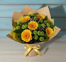 Букет цветов из:  Герберы и Хризантемы в Нытве