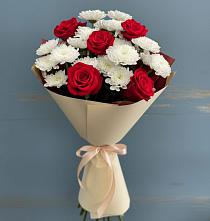 Букет цветов из:  Розы и Хризантемы в Нытве