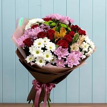 Букет цветов из:  Розы, Хризантемы и Альстромерии в Нытве