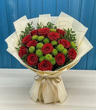 Букет цветов из:  Розы и Хризантемы в Нытве