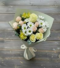 Букет цветов из:  Альстромерии, Розы и Хризантемы в Нытве